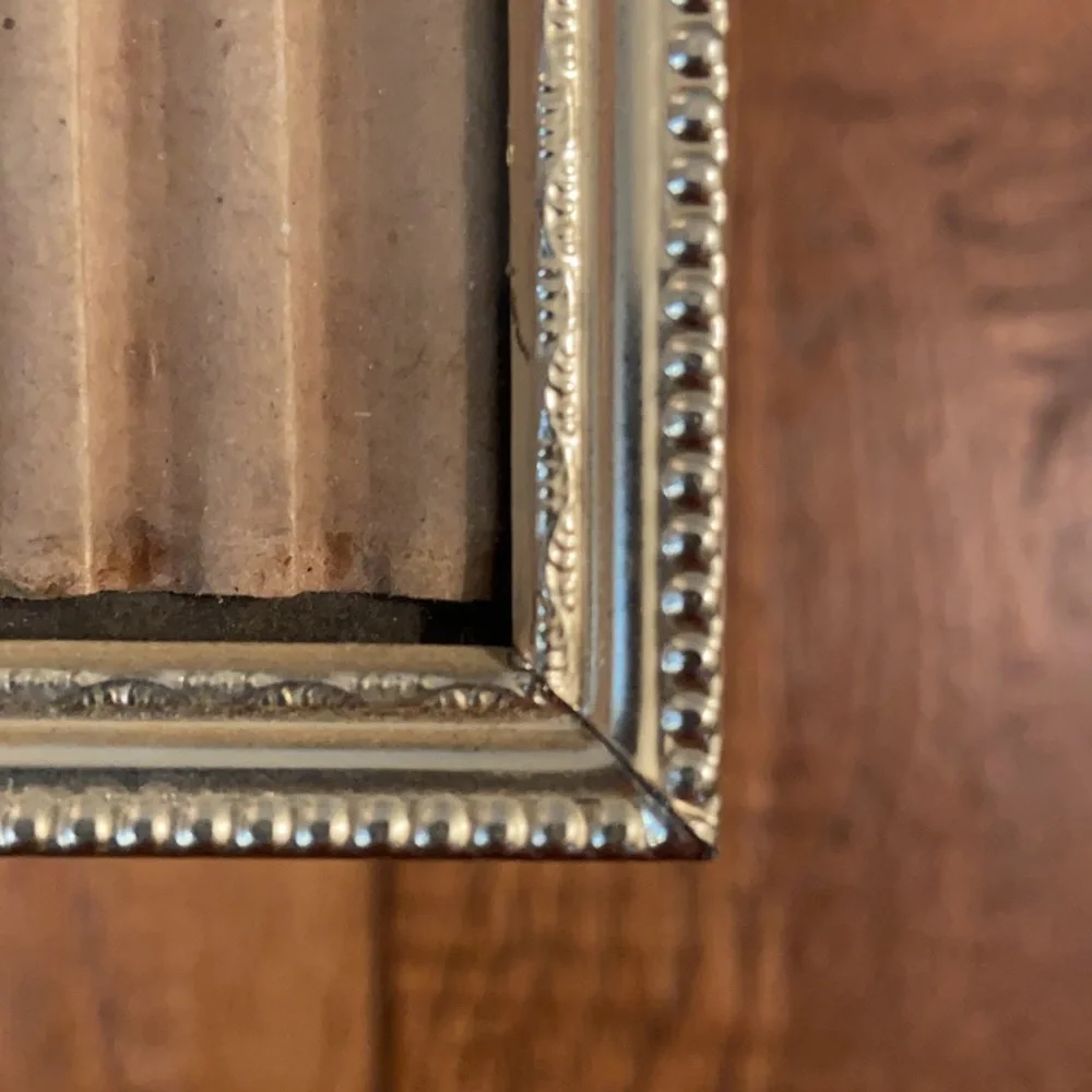 Vintage Gold Colored Pressed Metal Frame